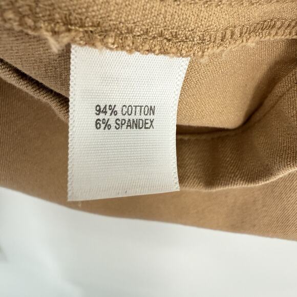 ST JOHN Pants Womens 4 Straight Leg Stretch 5 Pocket Tan Camel Casual Office - Picture 12 of 14
